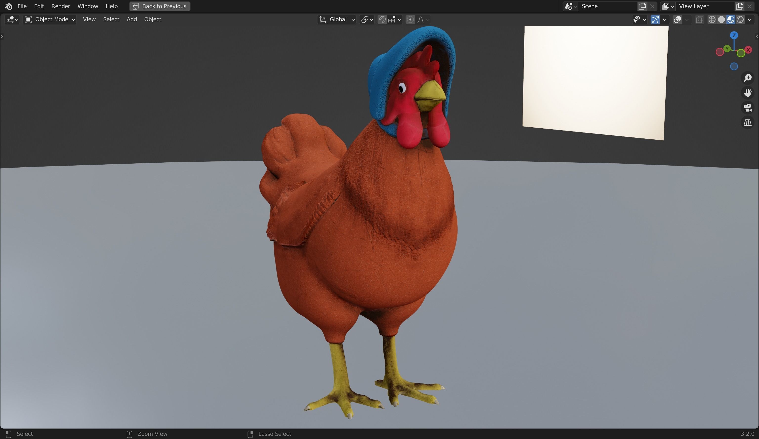 Charming Mrs Red Hen 3D Model from The Adventures of Peter Wheat Low-poly 3D model_5