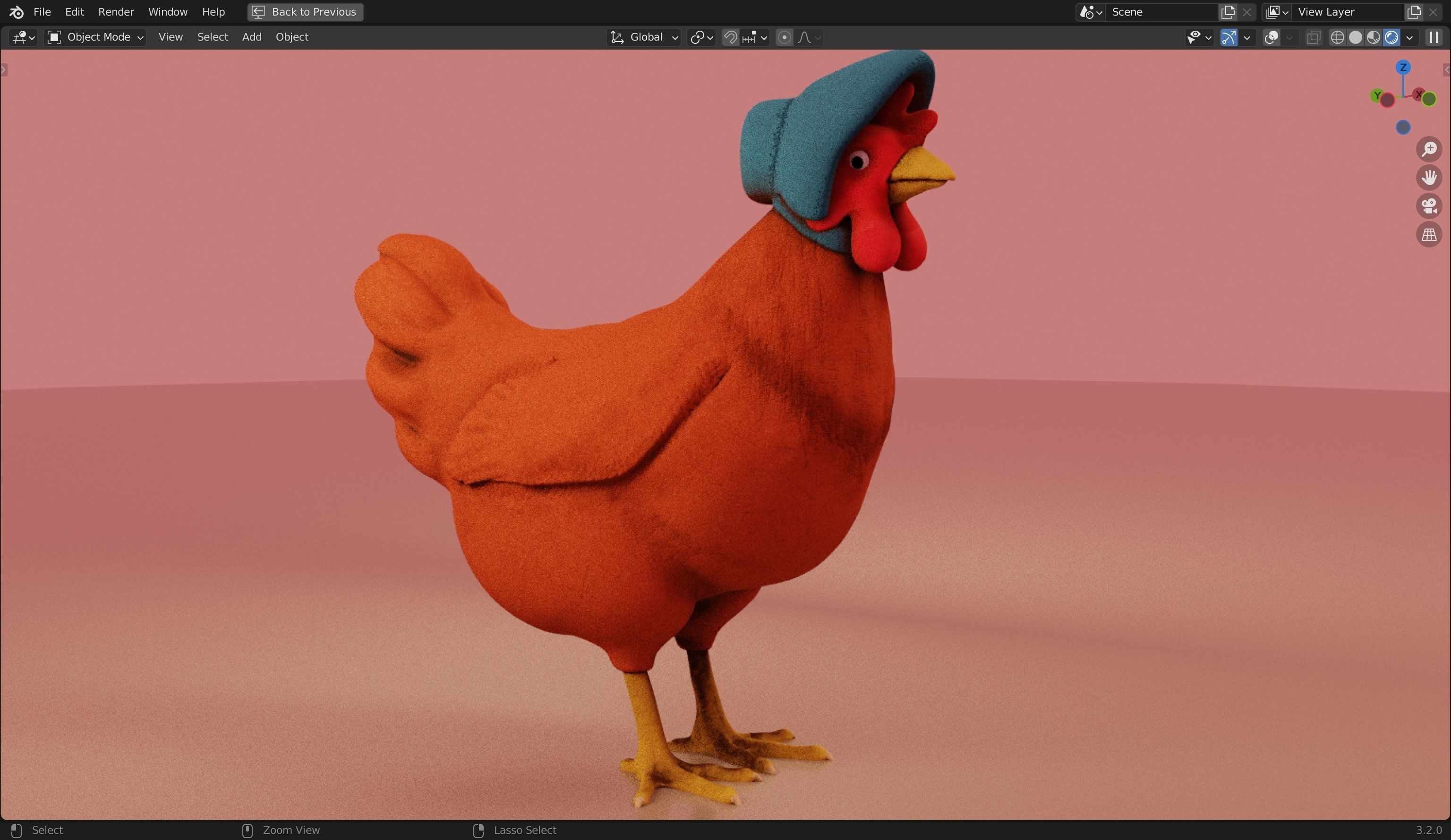 Charming Mrs Red Hen 3D Model from The Adventures of Peter Wheat Low-poly 3D model_21