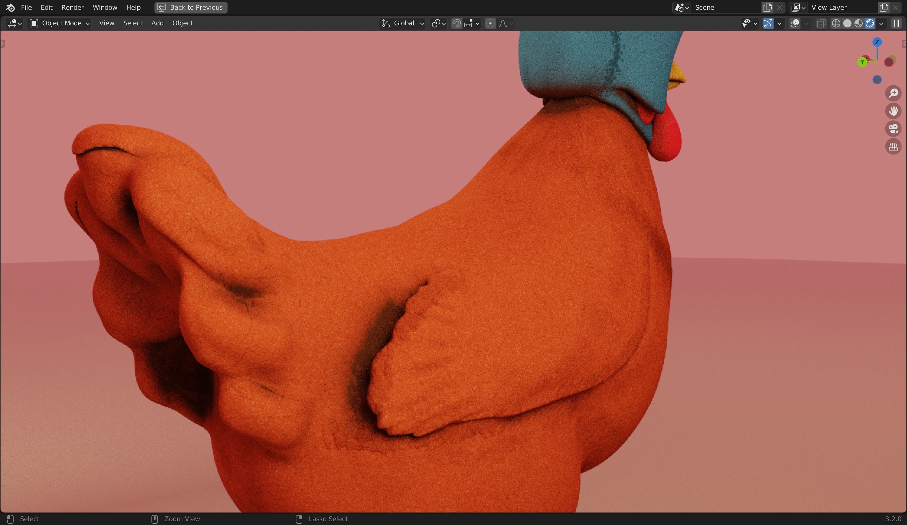 Charming Mrs Red Hen 3D Model from The Adventures of Peter Wheat Low-poly 3D model_13