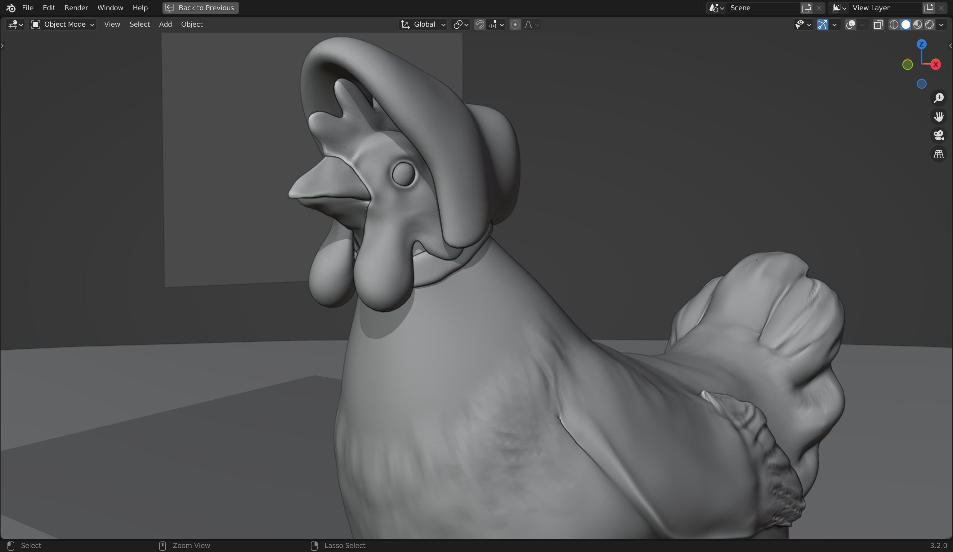 Charming Mrs Red Hen 3D Model from The Adventures of Peter Wheat Low-poly 3D model_11