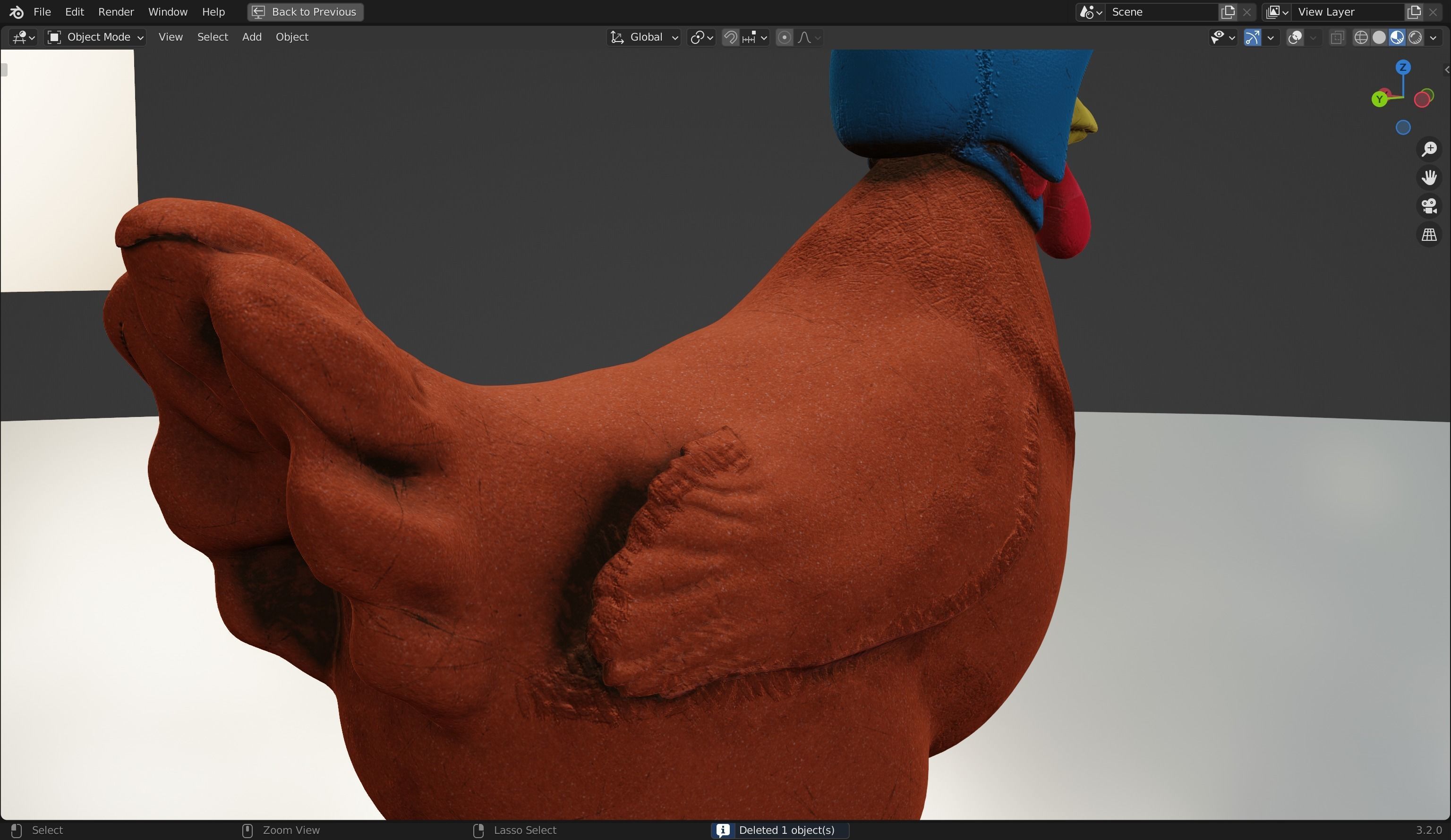 Charming Mrs Red Hen 3D Model from The Adventures of Peter Wheat Low-poly 3D model_15