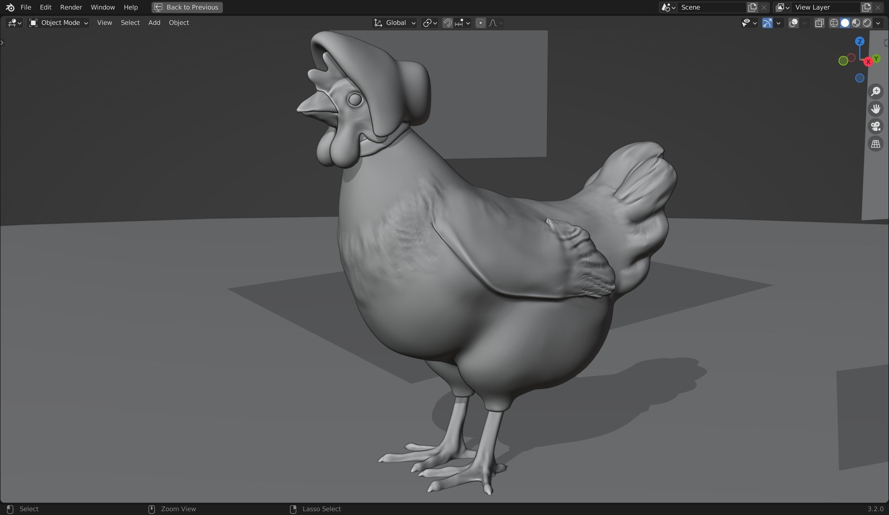 Charming Mrs Red Hen 3D Model from The Adventures of Peter Wheat Low-poly 3D model_8