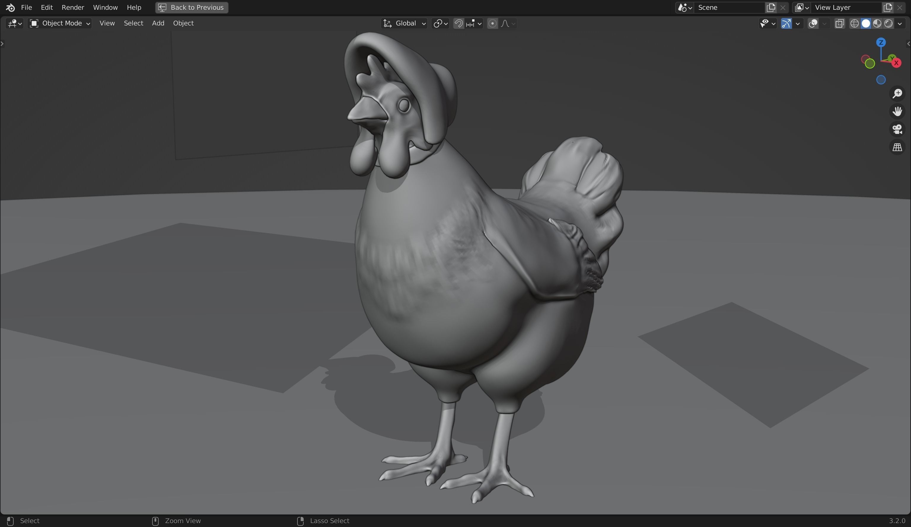 Charming Mrs Red Hen 3D Model from The Adventures of Peter Wheat Low-poly 3D model_7