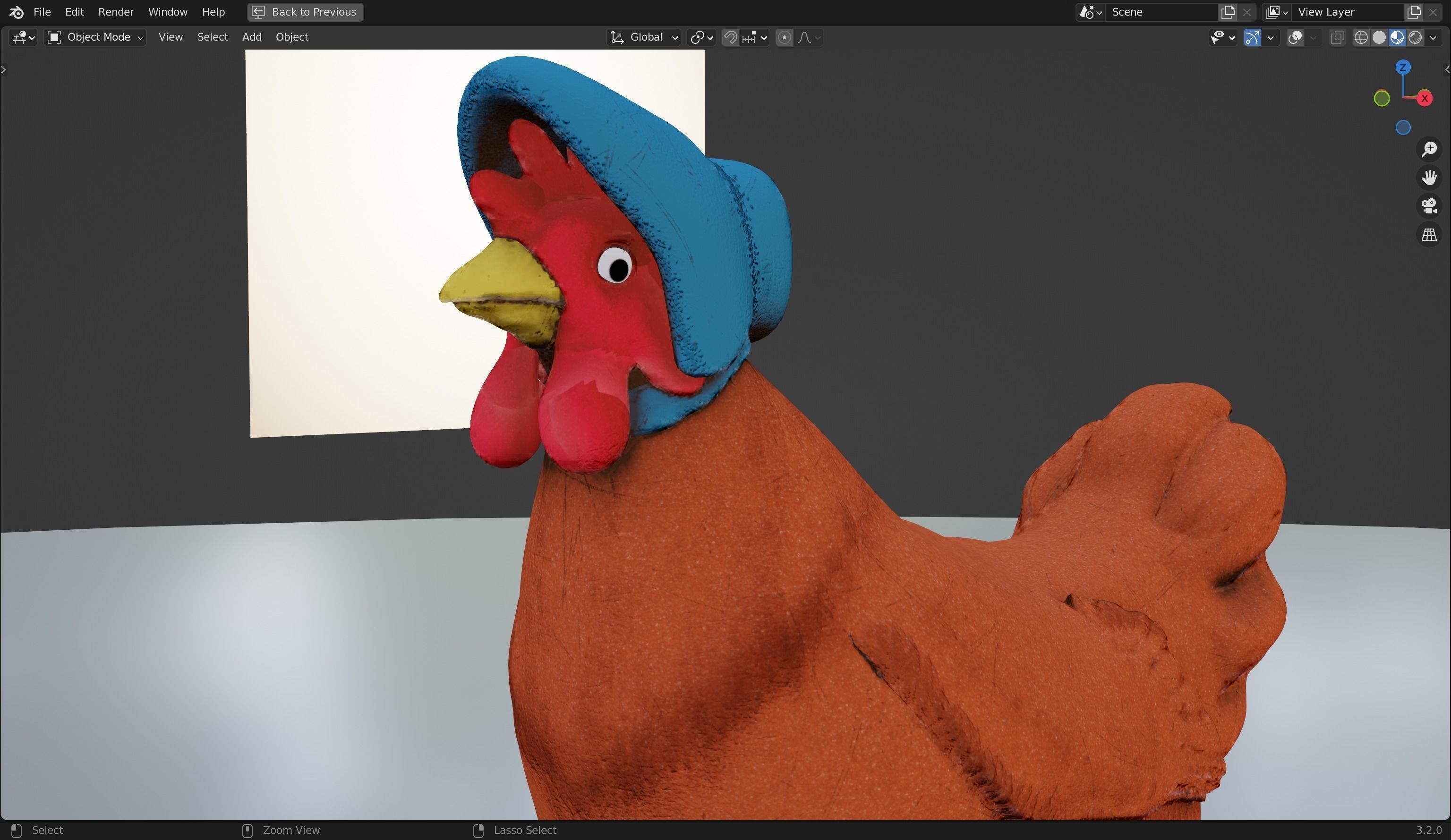 Charming Mrs Red Hen 3D Model from The Adventures of Peter Wheat Low-poly 3D model_10