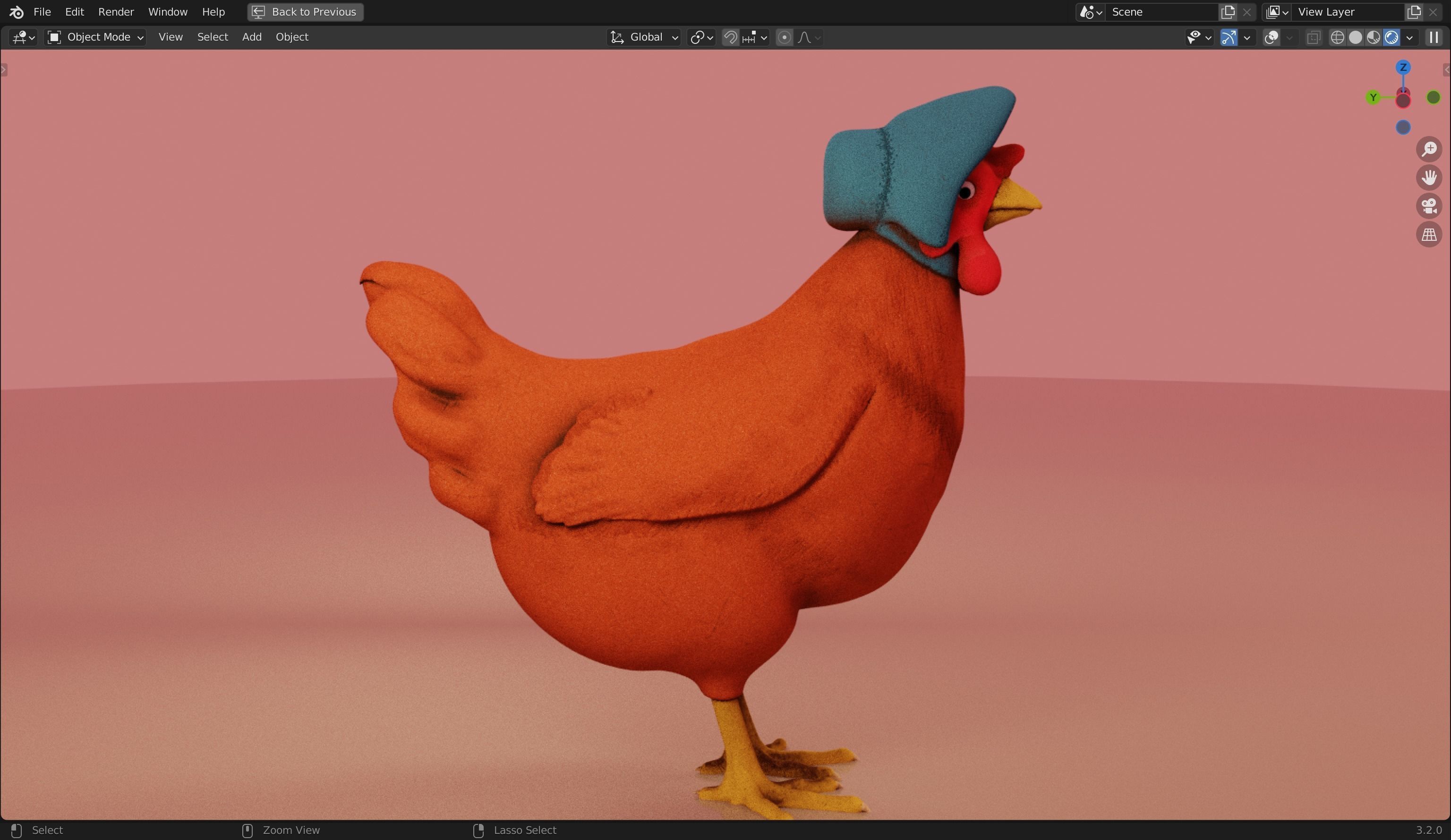 Charming Mrs Red Hen 3D Model from The Adventures of Peter Wheat Low-poly 3D model_20