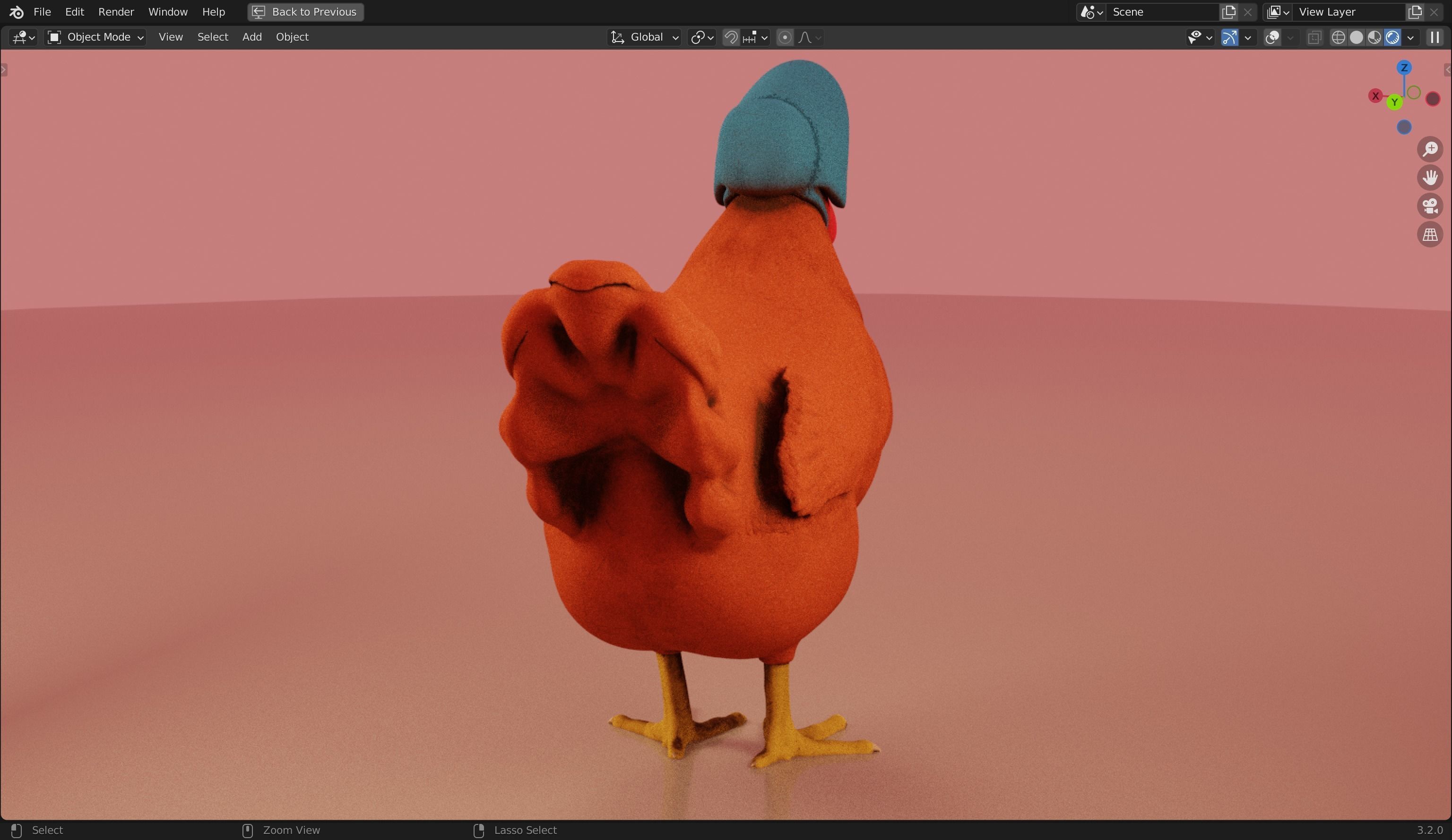 Charming Mrs Red Hen 3D Model from The Adventures of Peter Wheat Low-poly 3D model_18