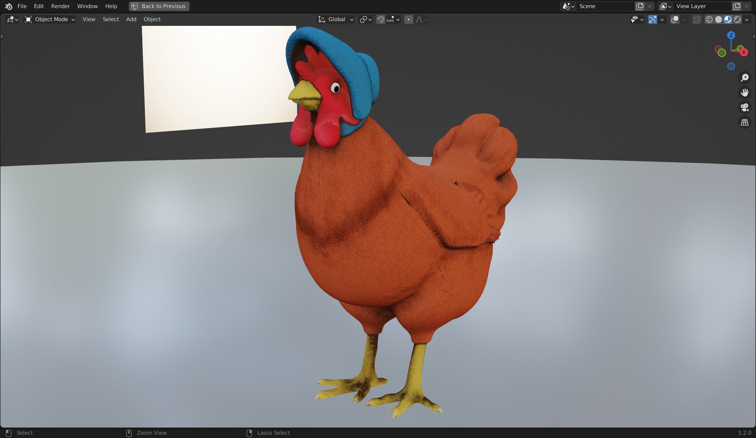 Charming Mrs Red Hen 3D Model from The Adventures of Peter Wheat Low-poly 3D model_6