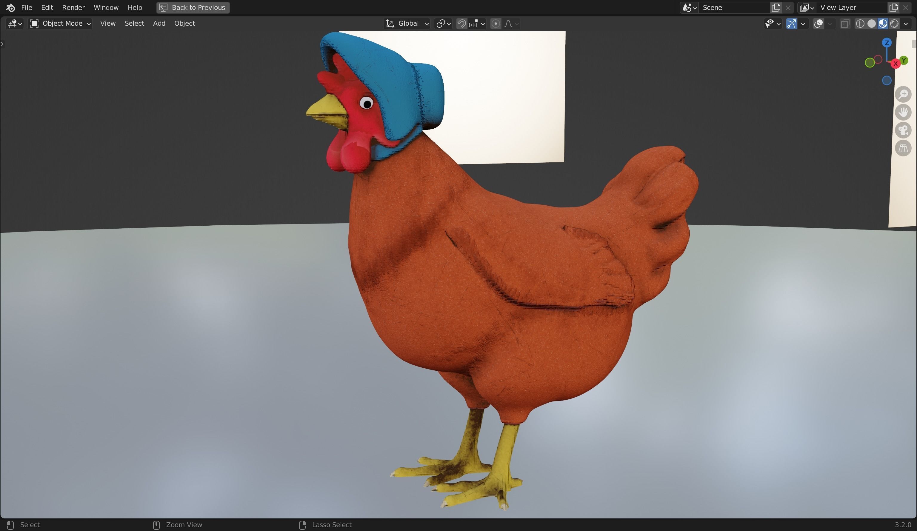 Charming Mrs Red Hen 3D Model from The Adventures of Peter Wheat Low-poly 3D model_9