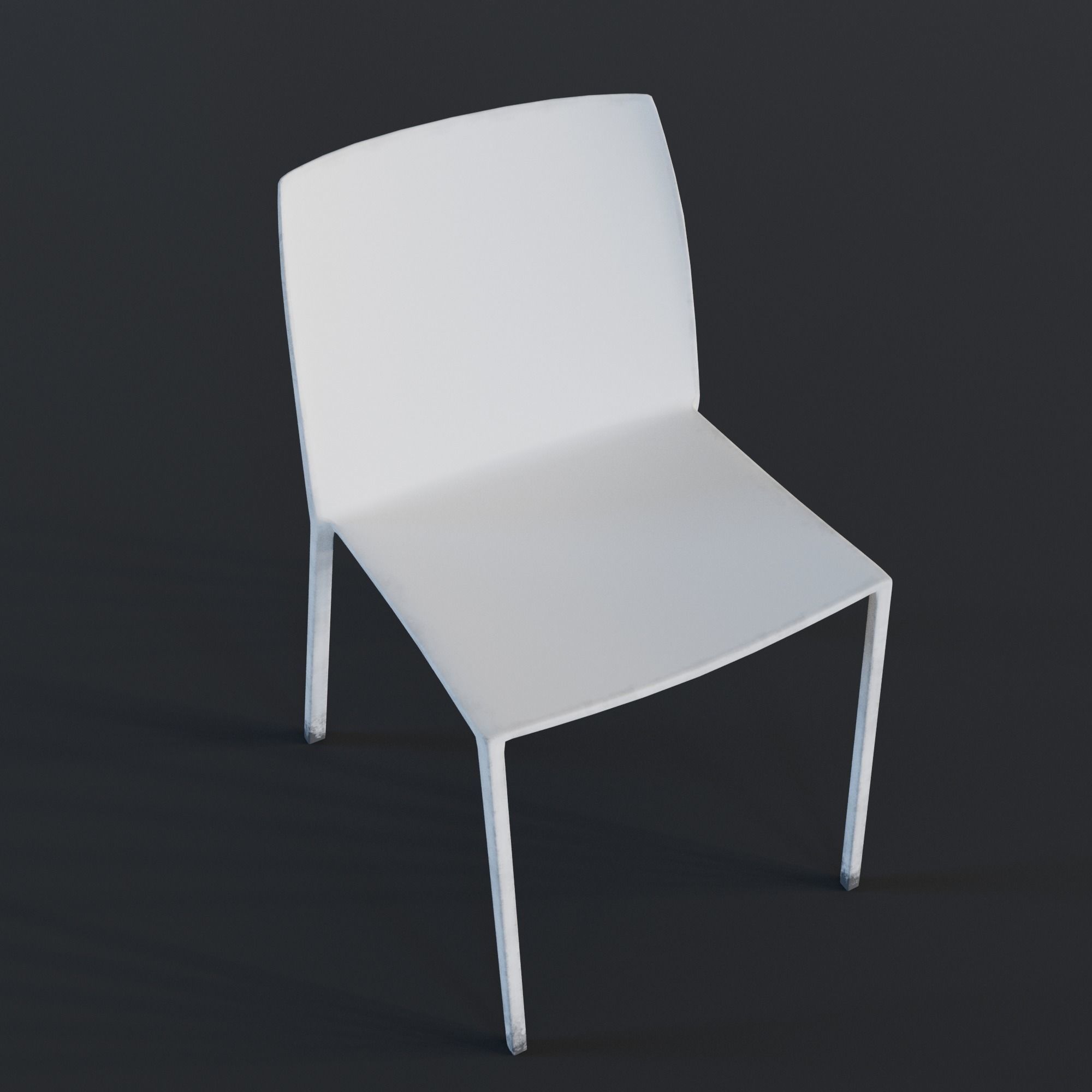 Stackable Plastic Chair Low-poly 3D model_24
