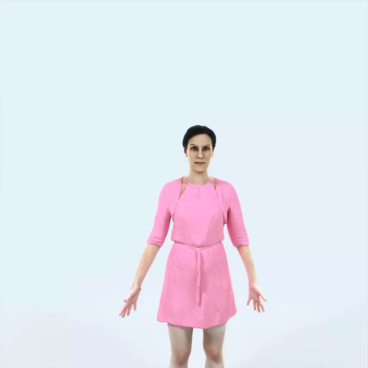 Eternal K Animated Rigged Casual Woman Low-poly 3D model