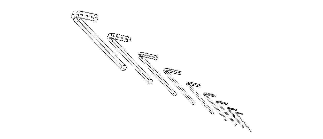 Hex Keys - Long Series Metric 3D model_36
