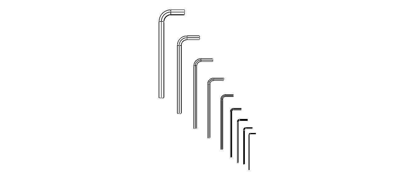 Hex Keys - Long Series Metric 3D model_38