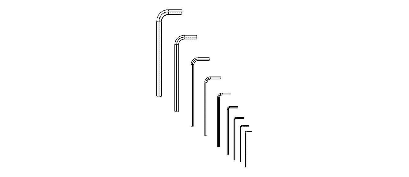 Hex Keys - Long Series Metric 3D model_39