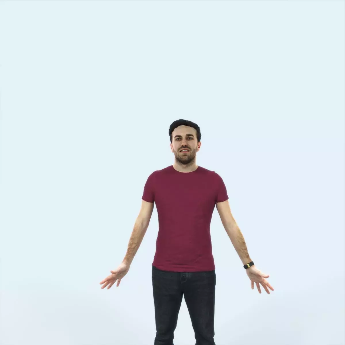 Flow 01H Animated Rigged Casual Man Low-poly 3D model_0