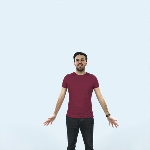 Flow 01H Animated Rigged Casual Man Low-poly 3D model