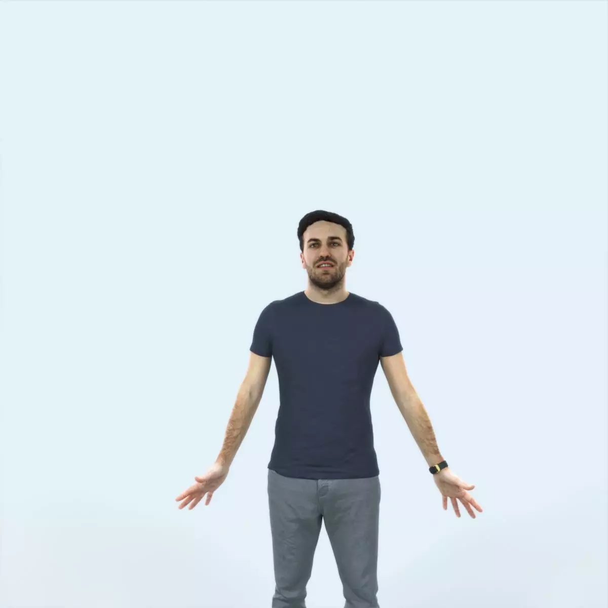 Flow 01E Animated Rigged Casual Man Low-poly 3D model_0