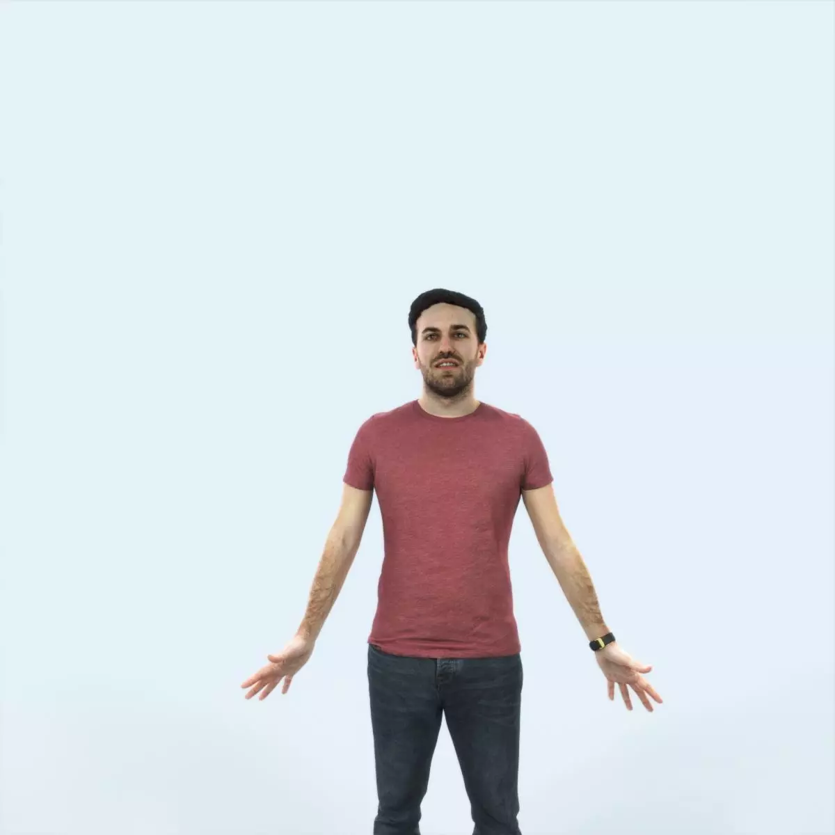 Flow 01A Animated Rigged Casual Man Low-poly 3D model_0