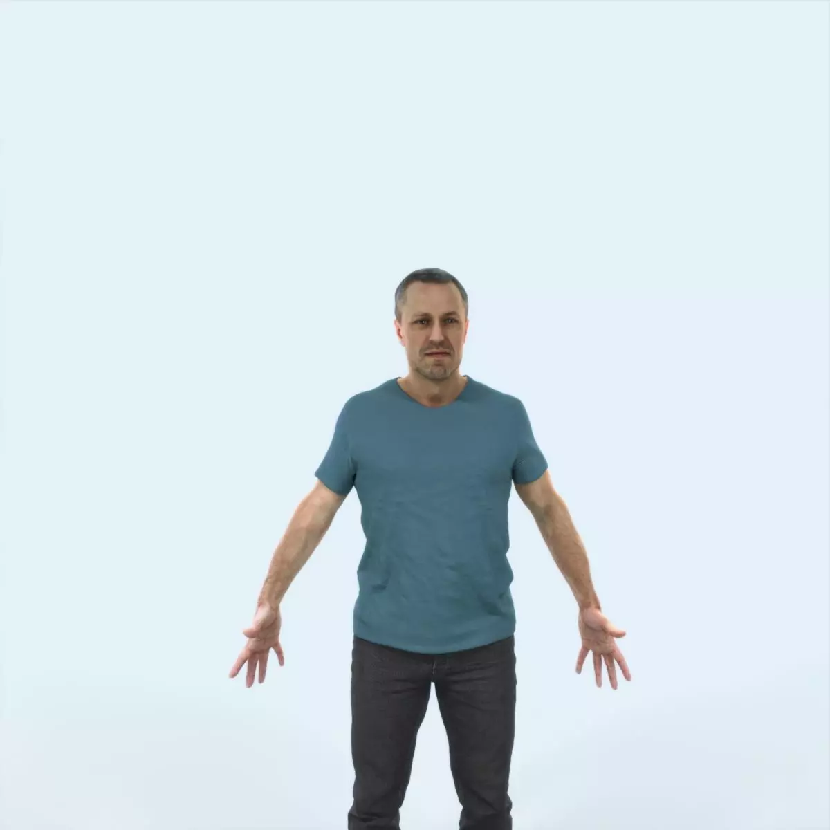 Fortitude 01J Animated Rigged Casual Man Low-poly 3D model