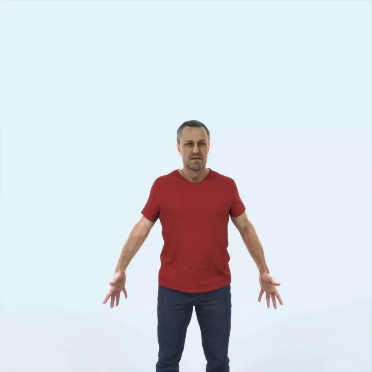 Fortitude 01F Animated Rigged Casual Man Low-poly 3D model_0