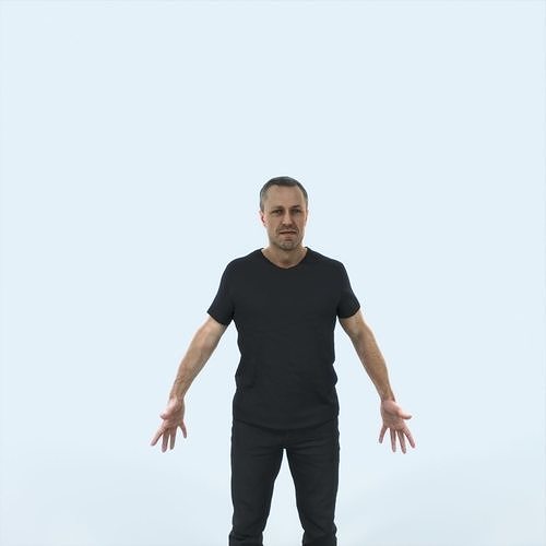 Fortitude 01B Animated Rigged Casual Man Low-poly 3D model