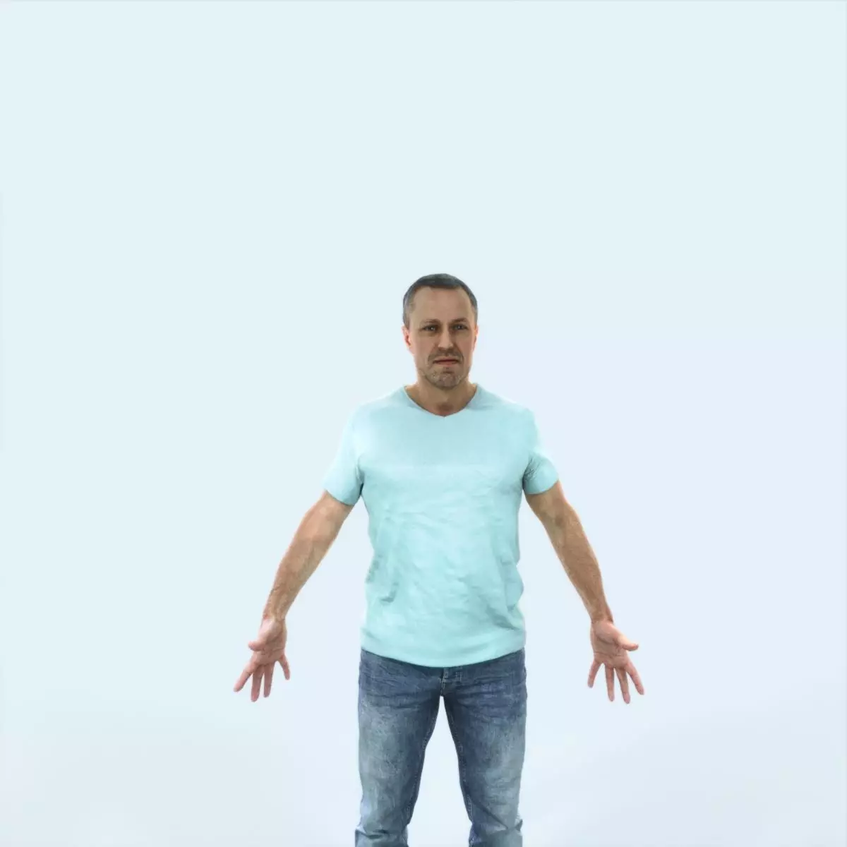 Fortitude 01A Animated Rigged Casual Man Low-poly 3D model