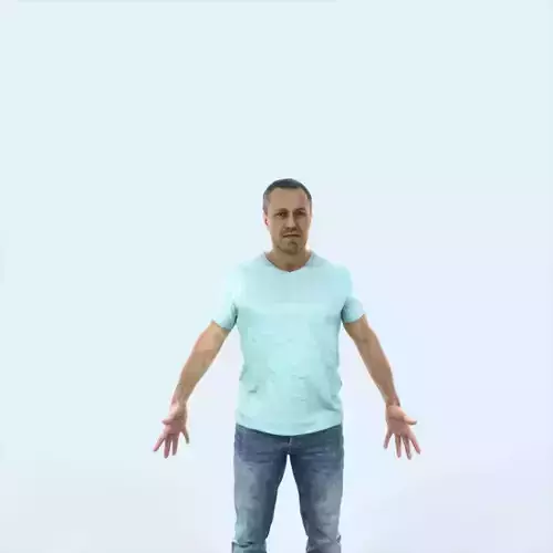 Fortitude 01A Animated Rigged Casual Man Low-poly 3D model