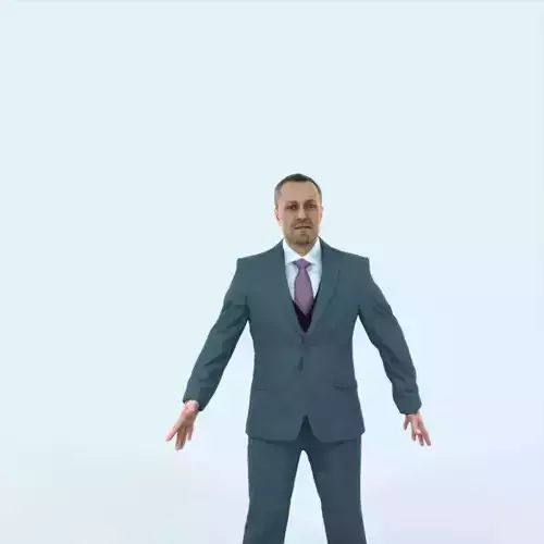 Fortitude 01L Animated Rigged Elegant Business man