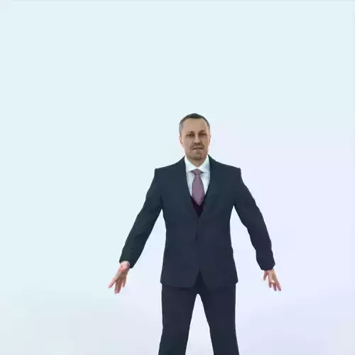 Fortitude 01K Animated Rigged Elegant Business man