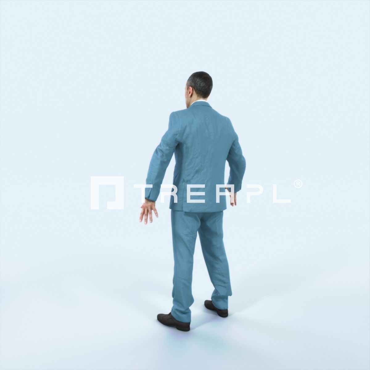 Fortitude 01G Animated Rigged Elegant Business man Low-poly 3D model_4