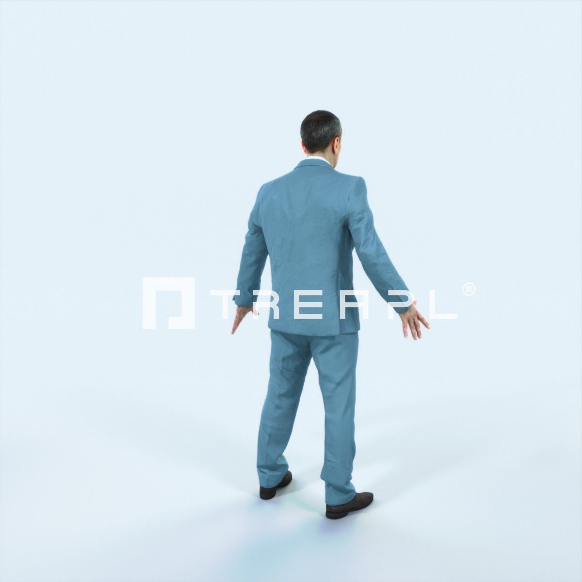 Fortitude 01G Animated Rigged Elegant Business man Low-poly 3D model_3