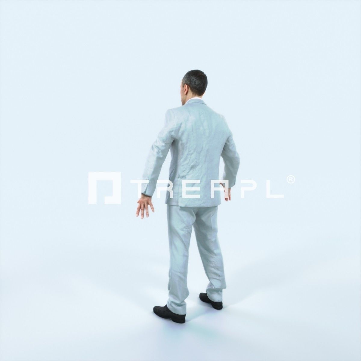 Fortitude 01E Animated Rigged Elegant Business man Low-poly 3D model_4