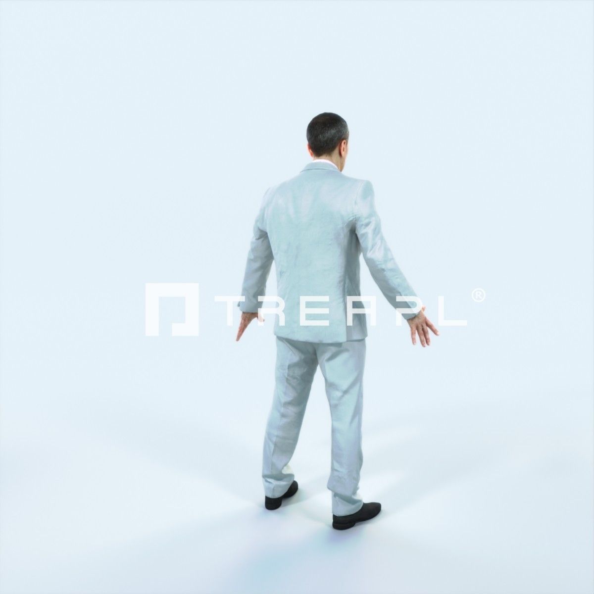 Fortitude 01E Animated Rigged Elegant Business man Low-poly 3D model_3