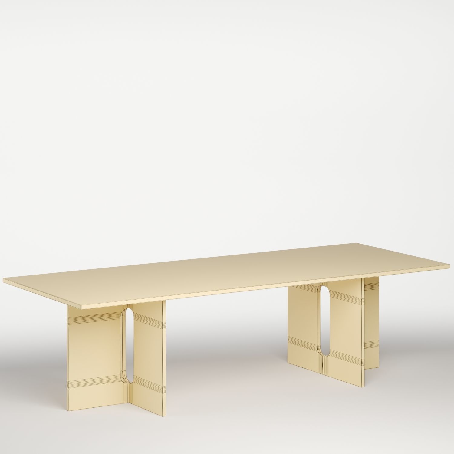 Androgyne dining table Low-poly 3D model_8