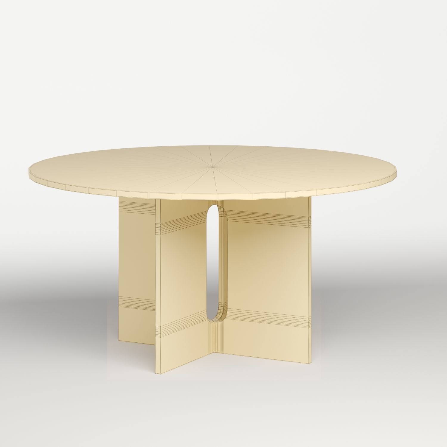 Androgyne dining table Low-poly 3D model_9