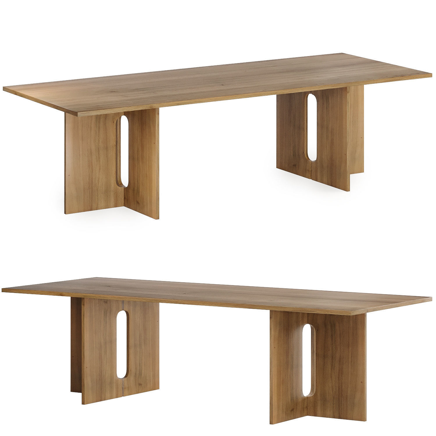 Androgyne dining table Low-poly 3D model_1