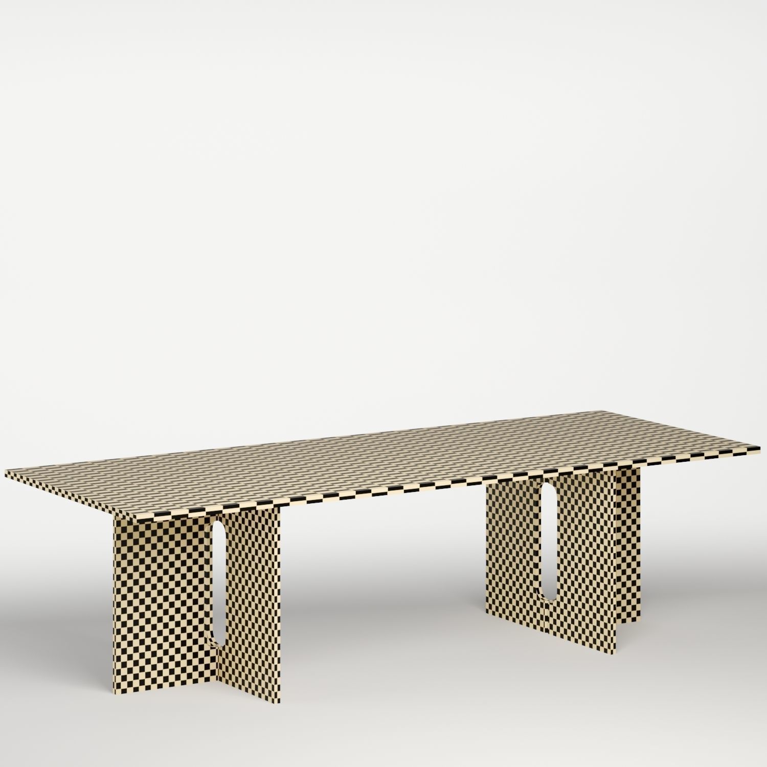 Androgyne dining table Low-poly 3D model_10