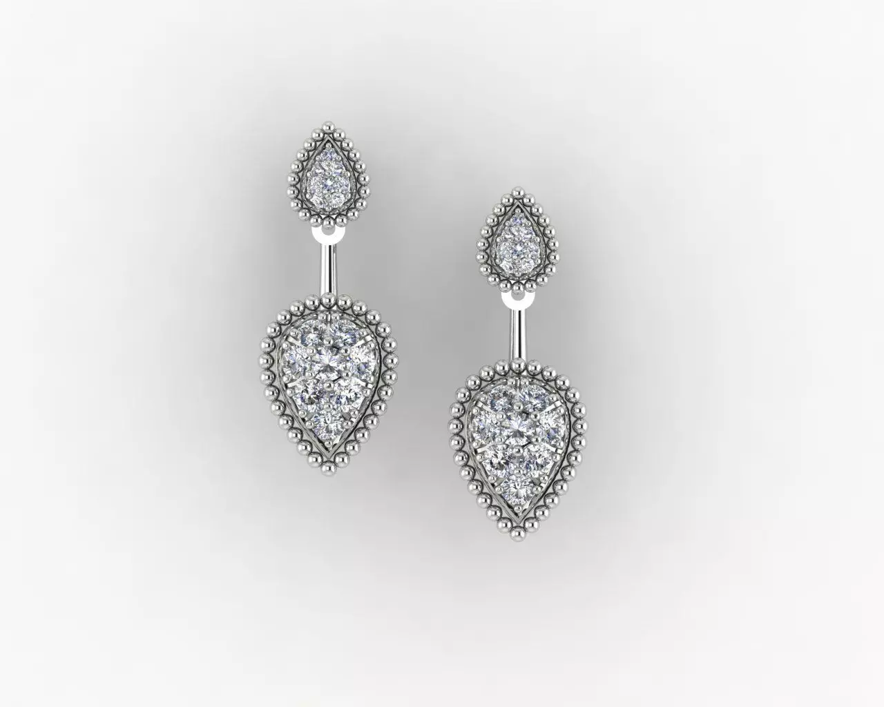 pear earring jewelry 3D print model