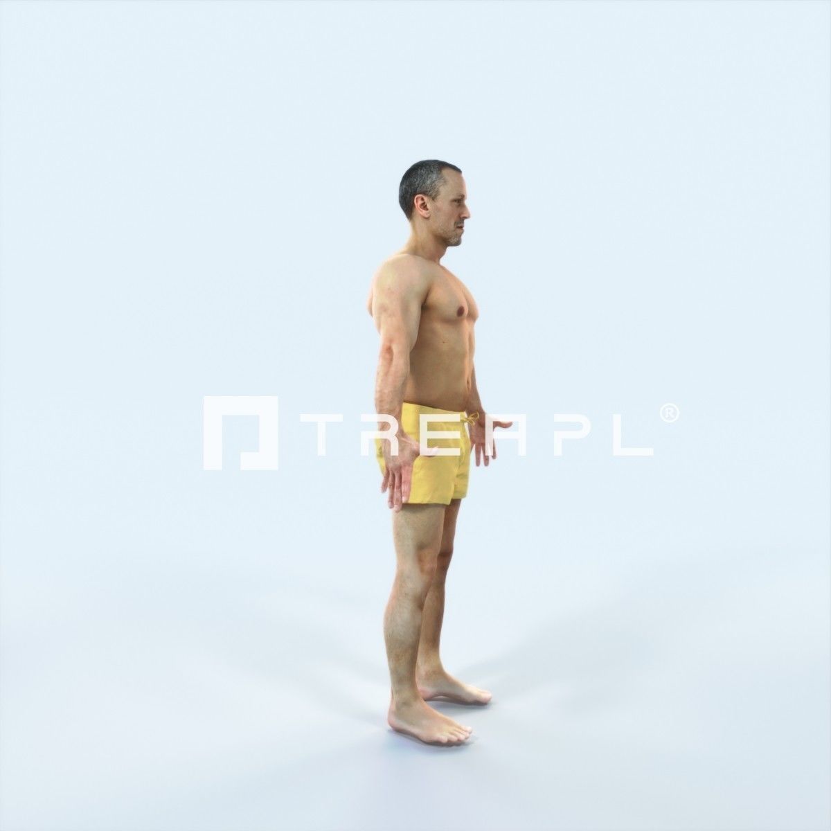 Fortitude L Animated Rigged Beach Sports Man Low-poly 3D model_2