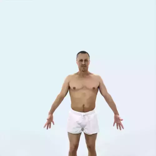 Fortitude D Animated Rigged Beach Sports Man Low-poly 3D model