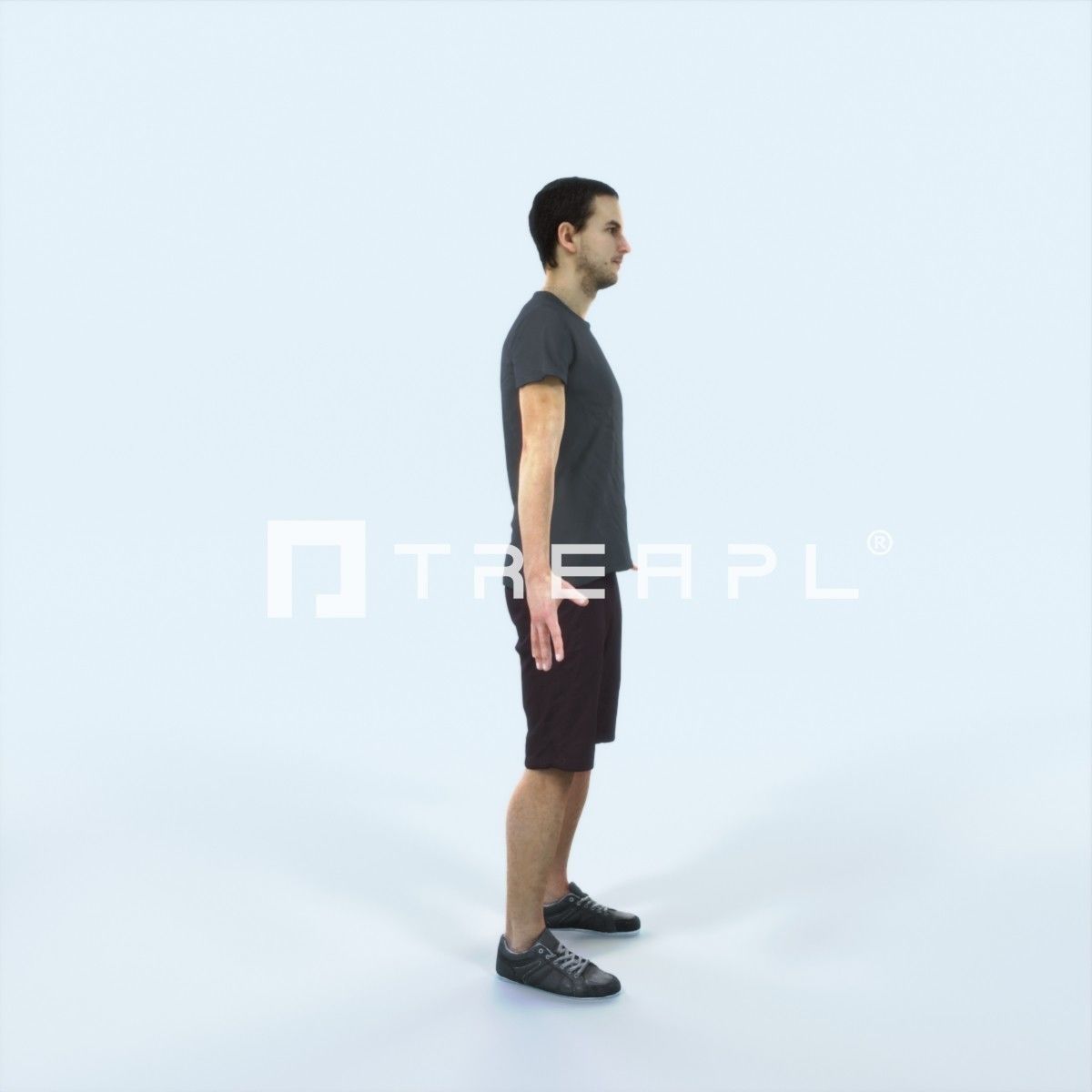 Jest 01L Animated Rigged Summer Casual Man Low-poly 3D model_2
