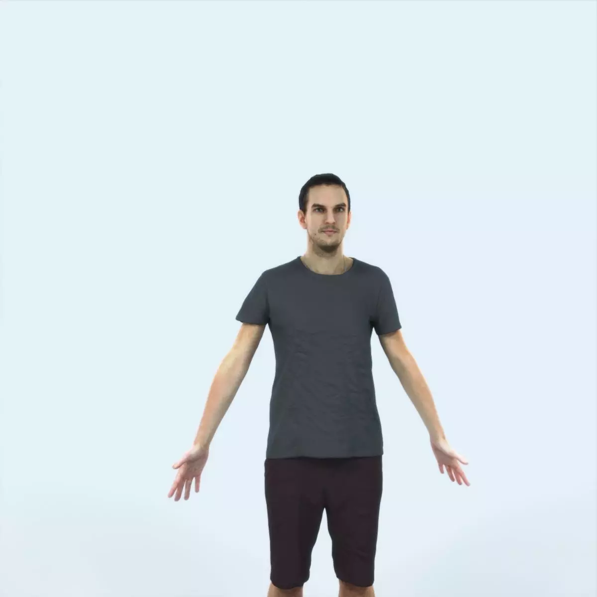Jest 01L Animated Rigged Summer Casual Man Low-poly 3D model_0