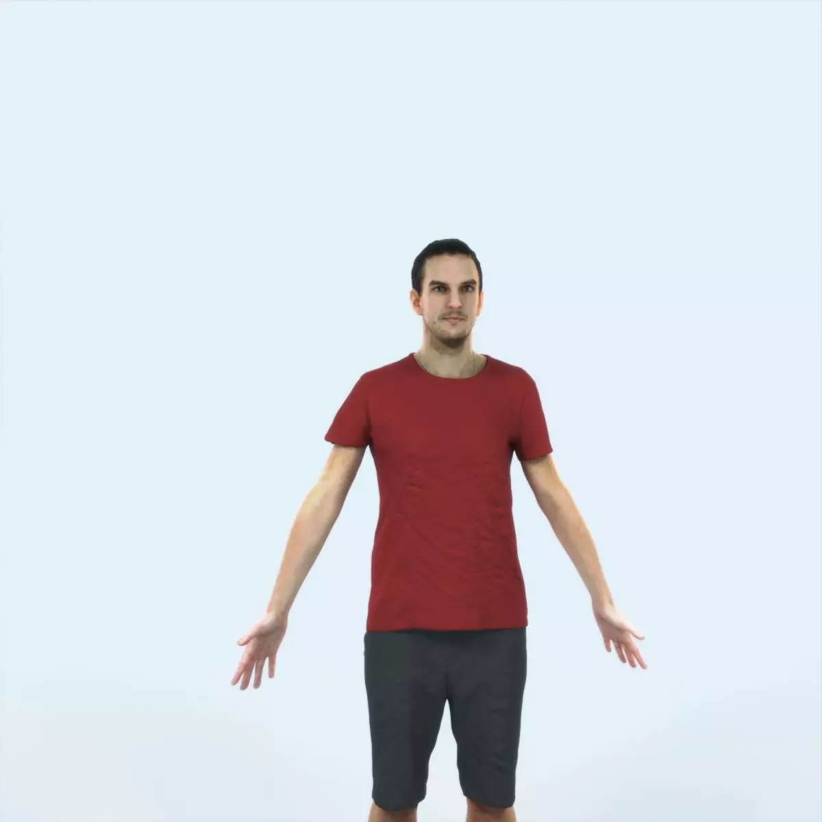 Jest 01I Animated Rigged Summer Casual Man Low-poly 3D model_0