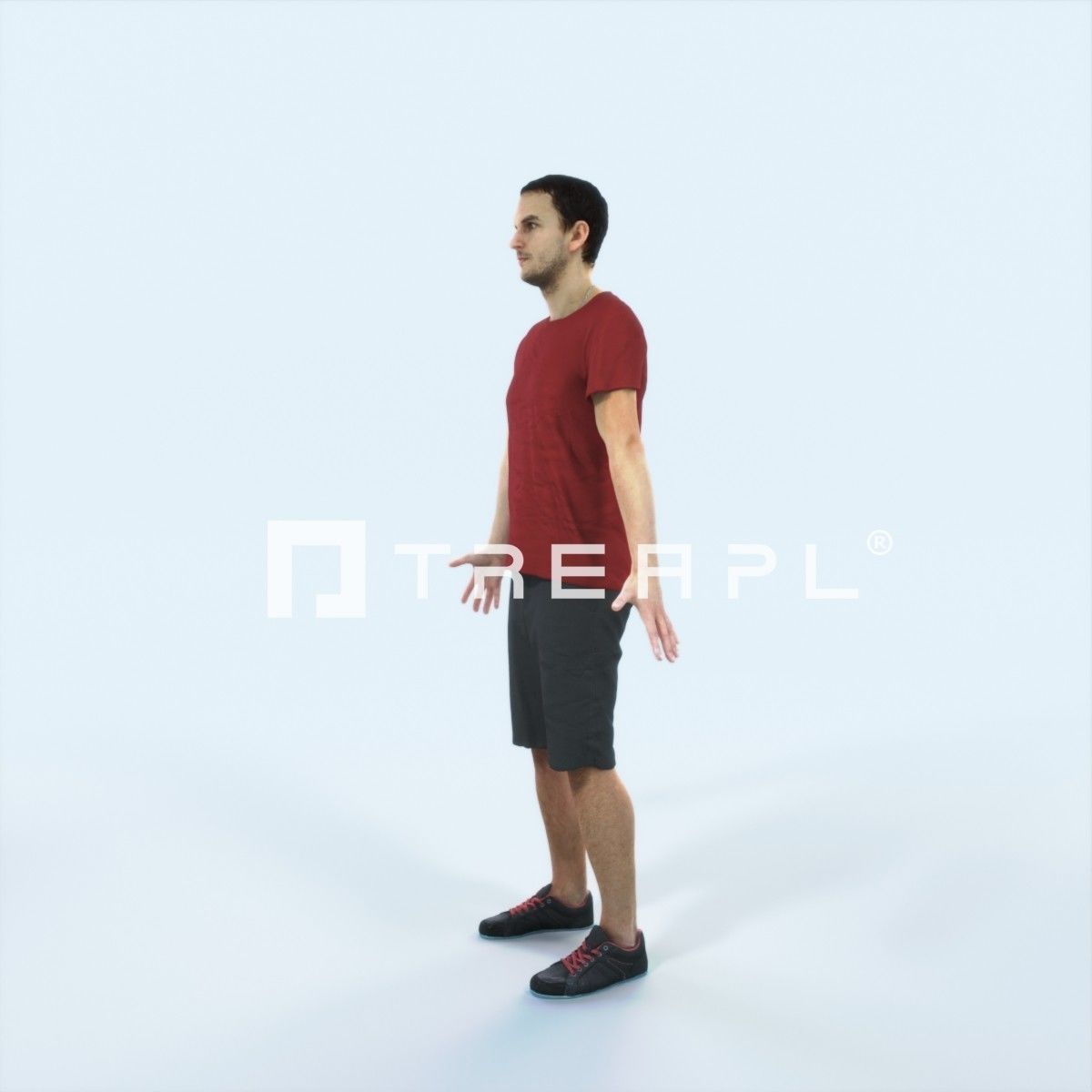 Jest 01I Animated Rigged Summer Casual Man Low-poly 3D model_5