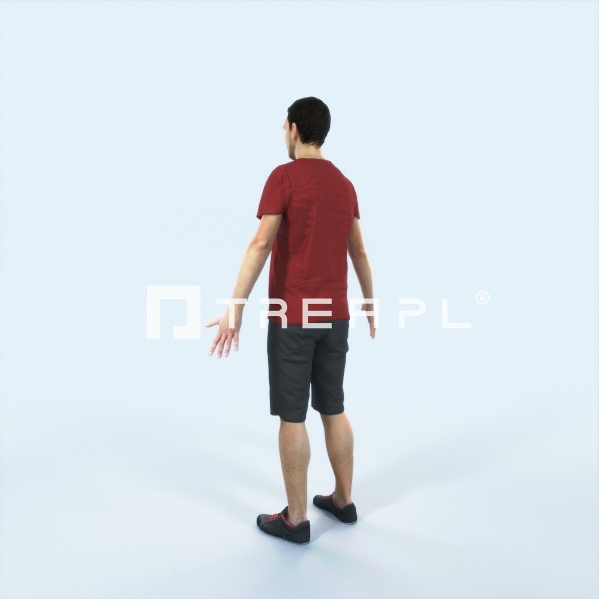 Jest 01I Animated Rigged Summer Casual Man Low-poly 3D model_4