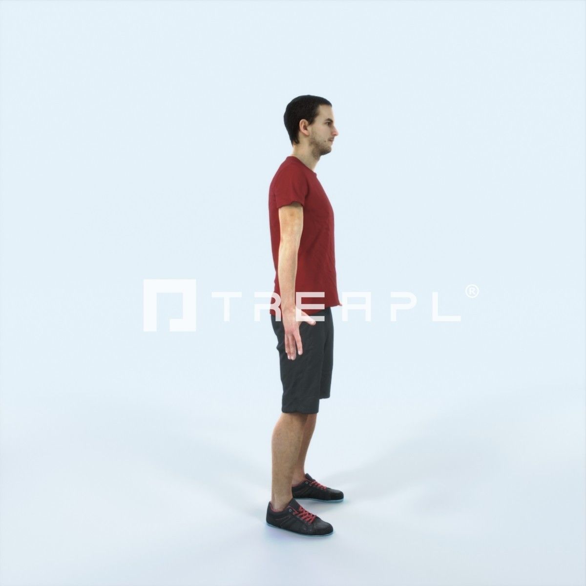 Jest 01I Animated Rigged Summer Casual Man Low-poly 3D model_2