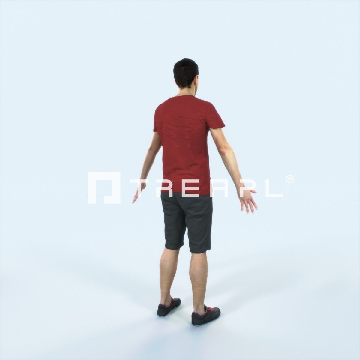 Jest 01I Animated Rigged Summer Casual Man Low-poly 3D model_3