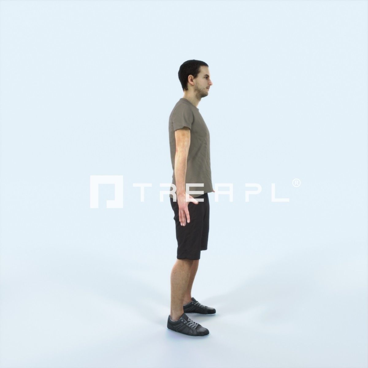 Jest 01F Animated Rigged Summer Casual Man Low-poly 3D model_2