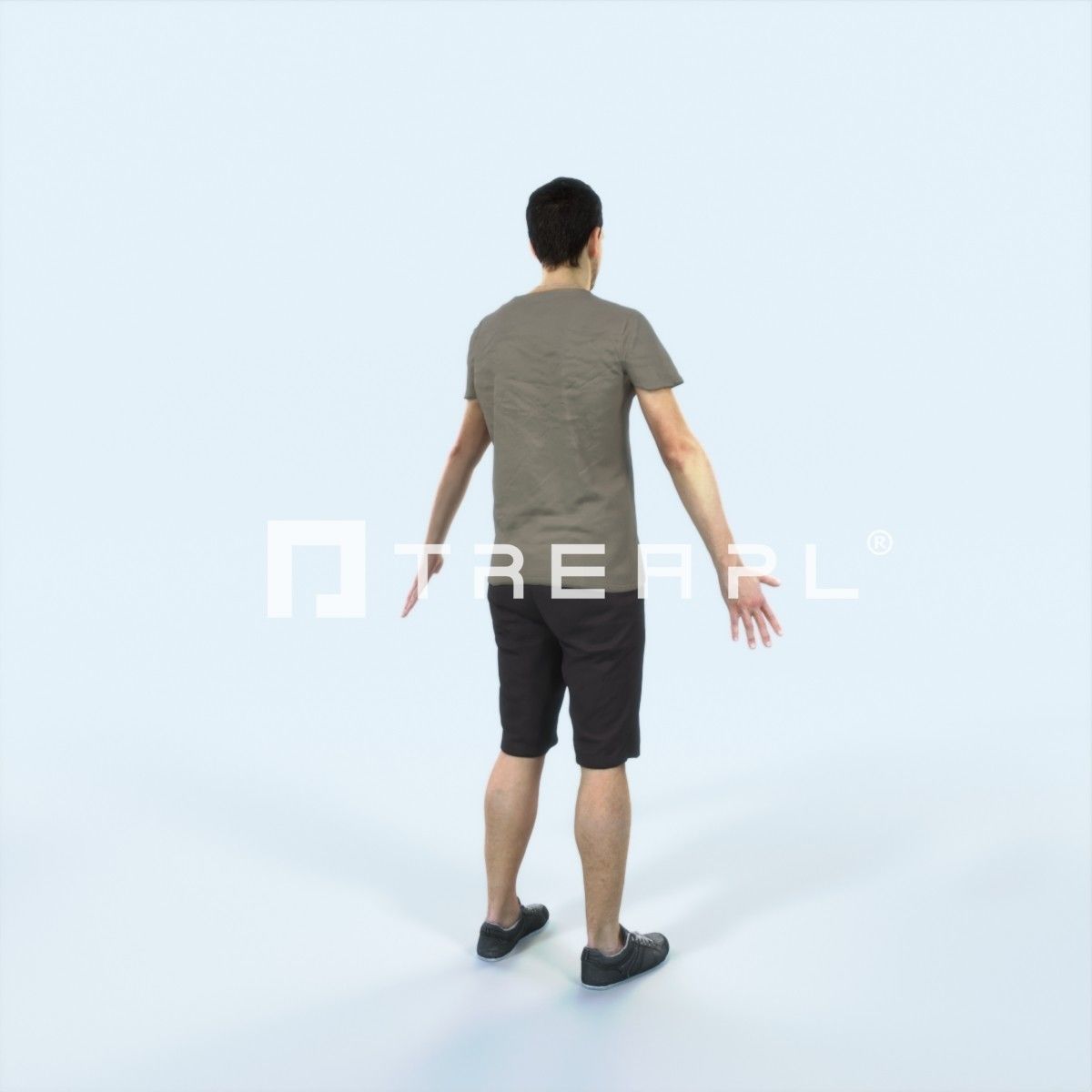 Jest 01F Animated Rigged Summer Casual Man Low-poly 3D model_3