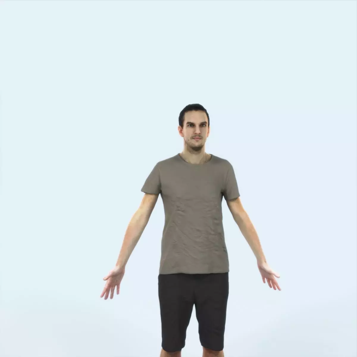 Jest 01F Animated Rigged Summer Casual Man Low-poly 3D model_0