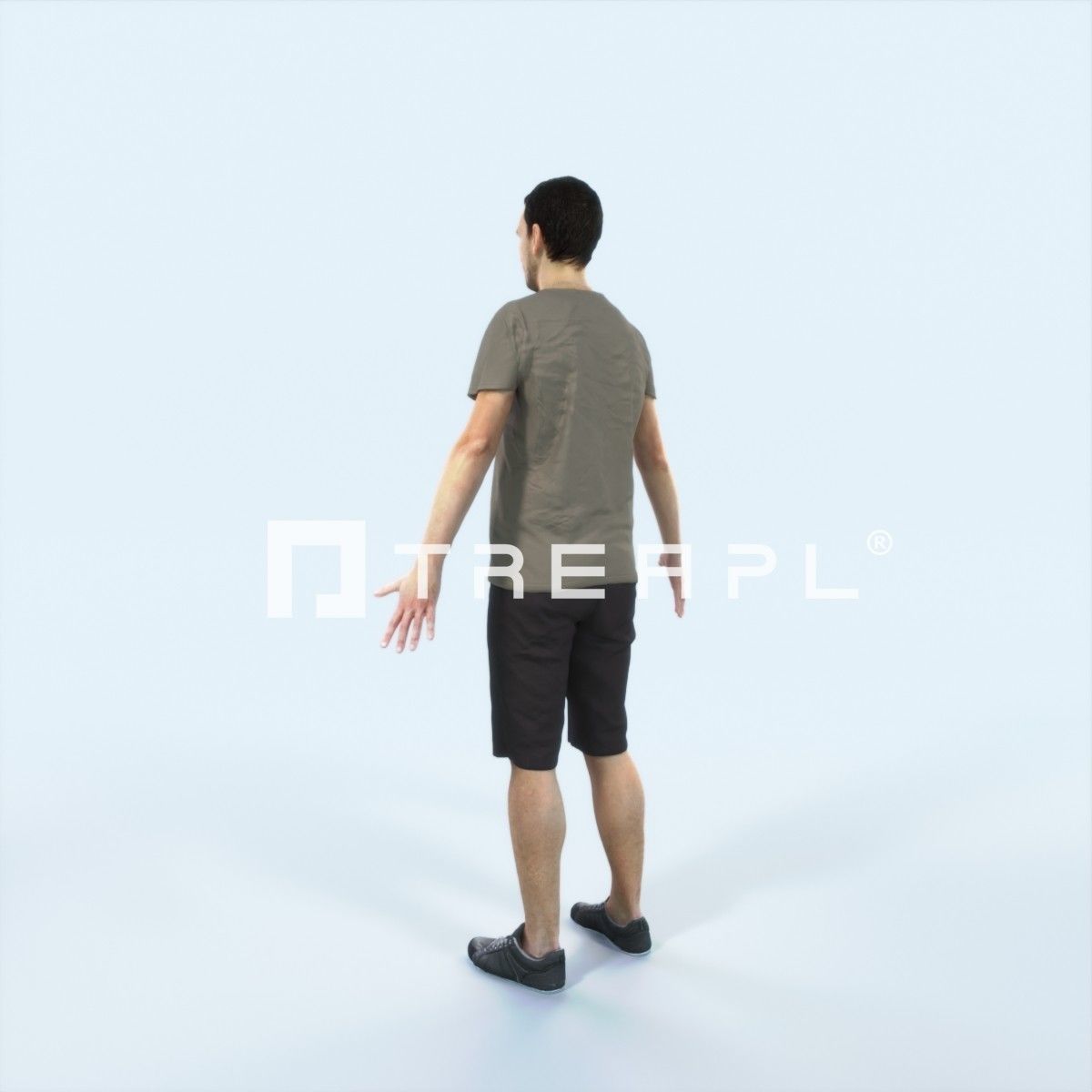 Jest 01F Animated Rigged Summer Casual Man Low-poly 3D model_4